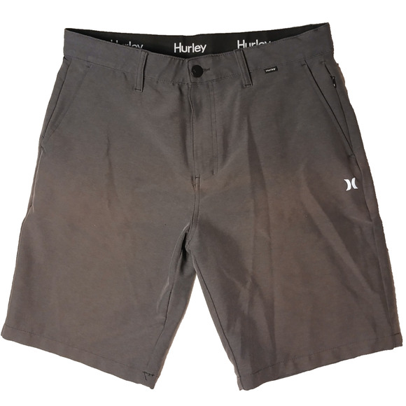 Hurley Water Repellent Hybrid Golf Shorts Sz 32 Gray Sporty Stretch Walk Preppy - Picture 1 of 16